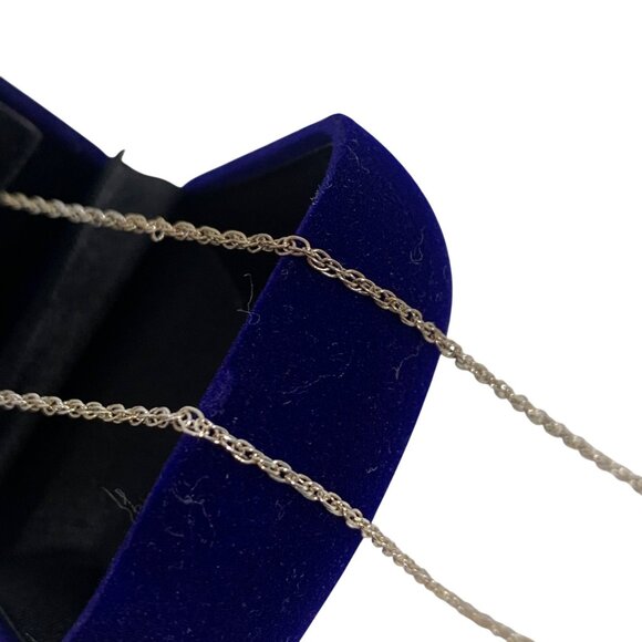 Devotions Two Tone Open Loop Cross w/ Rhinestones Necklace 16" Chain 2" Extender - Picture 4 of 5